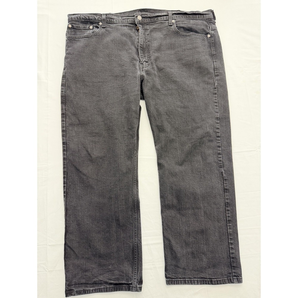 Levi's Jeans Mens 44x30 Gray Charcoal Wash Relaxed Straight Leg Denim Pants